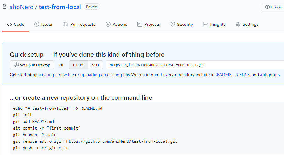 GitHub new repository